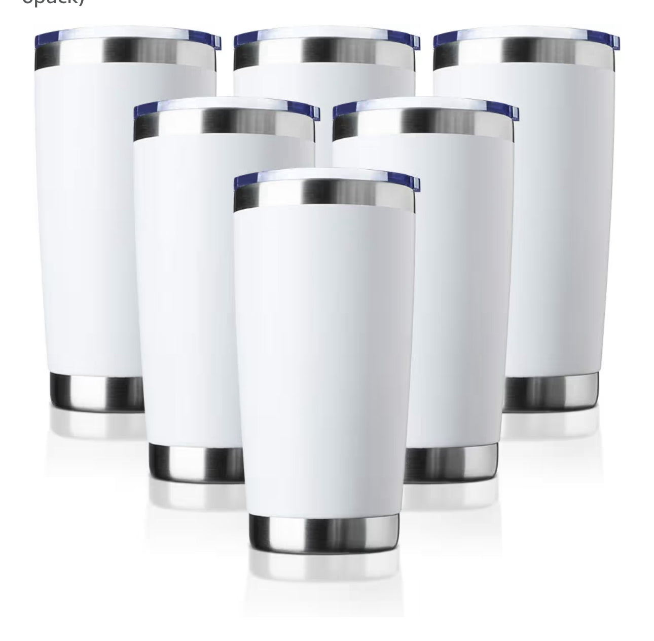 Personalized white tumbler